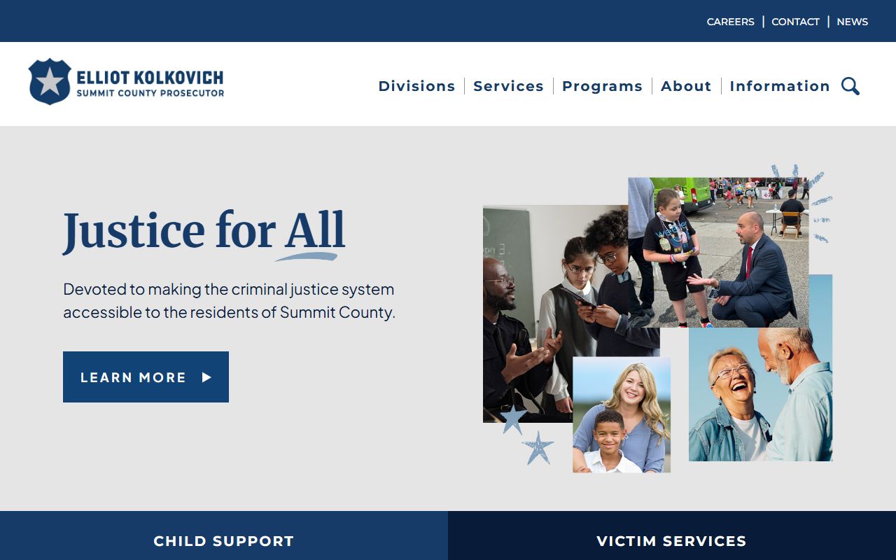 Summit County Prosecutor homepage for public records and criminal case information