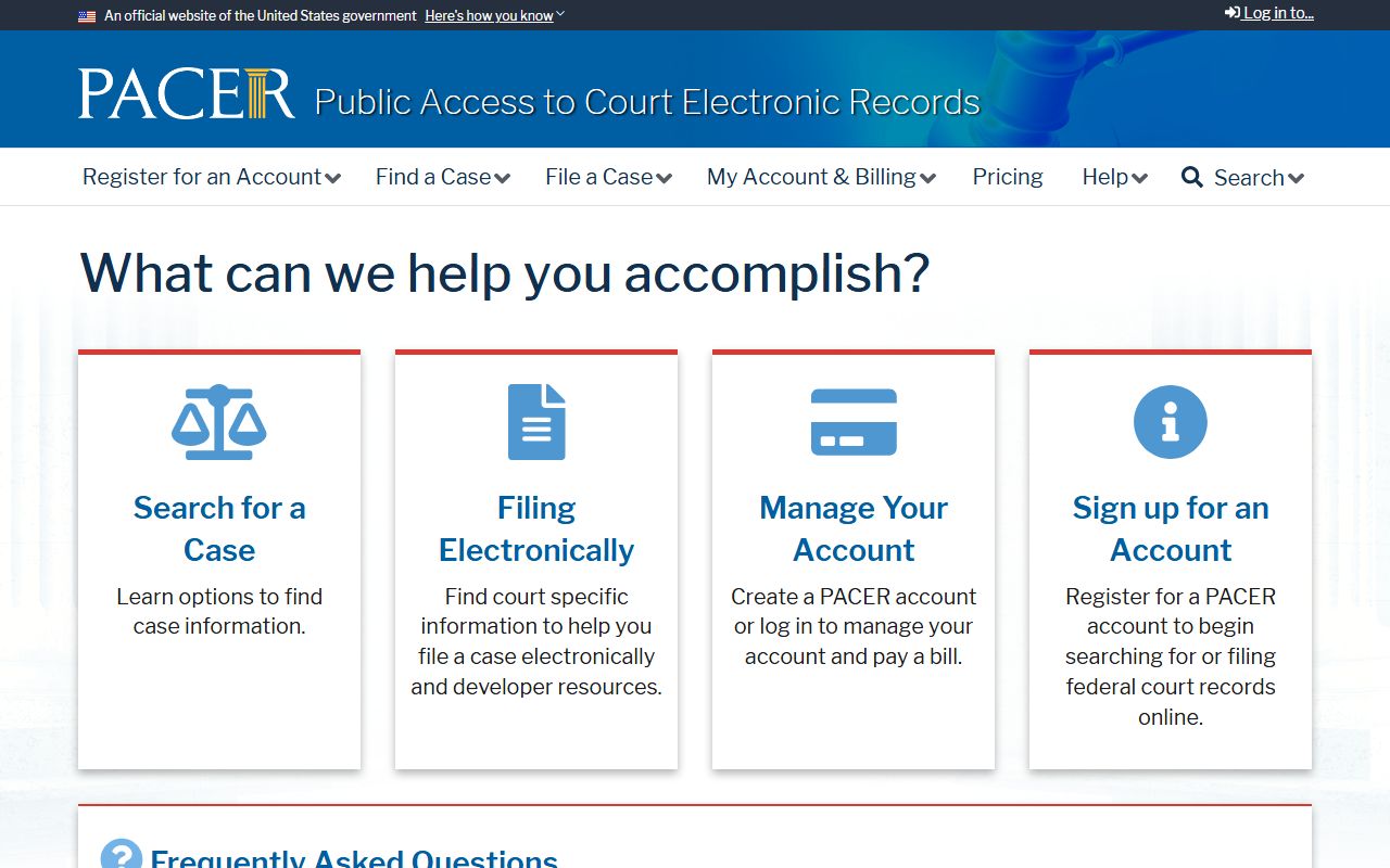 PACER portal for Summit County traffic court records on federal property